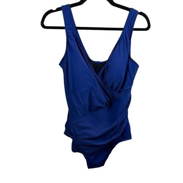 Miracle Suit Brand Must Haves Oceanus One Piece Swimsuit Blue Size 20 Wide