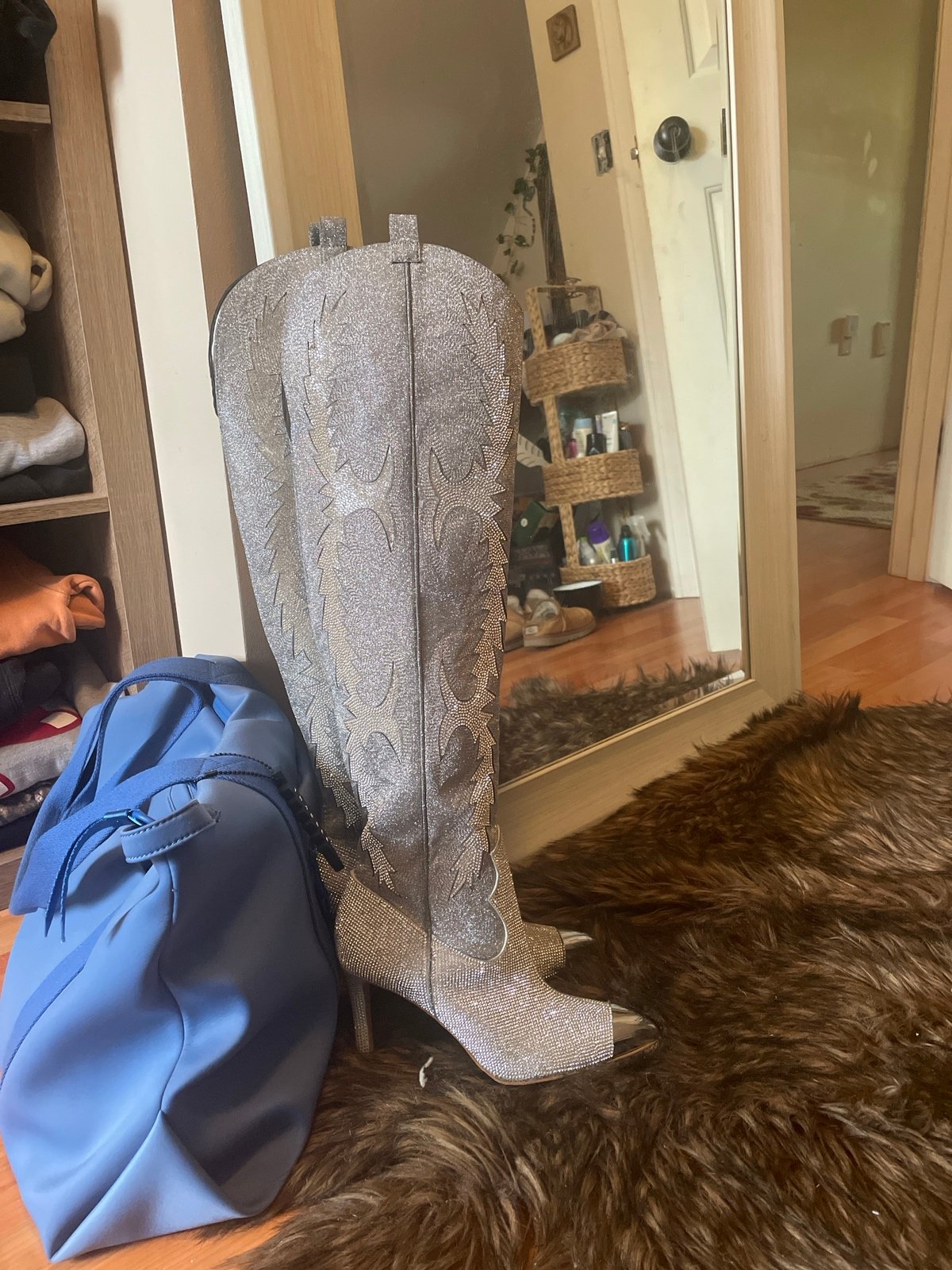 gianni bini rhinestone boots