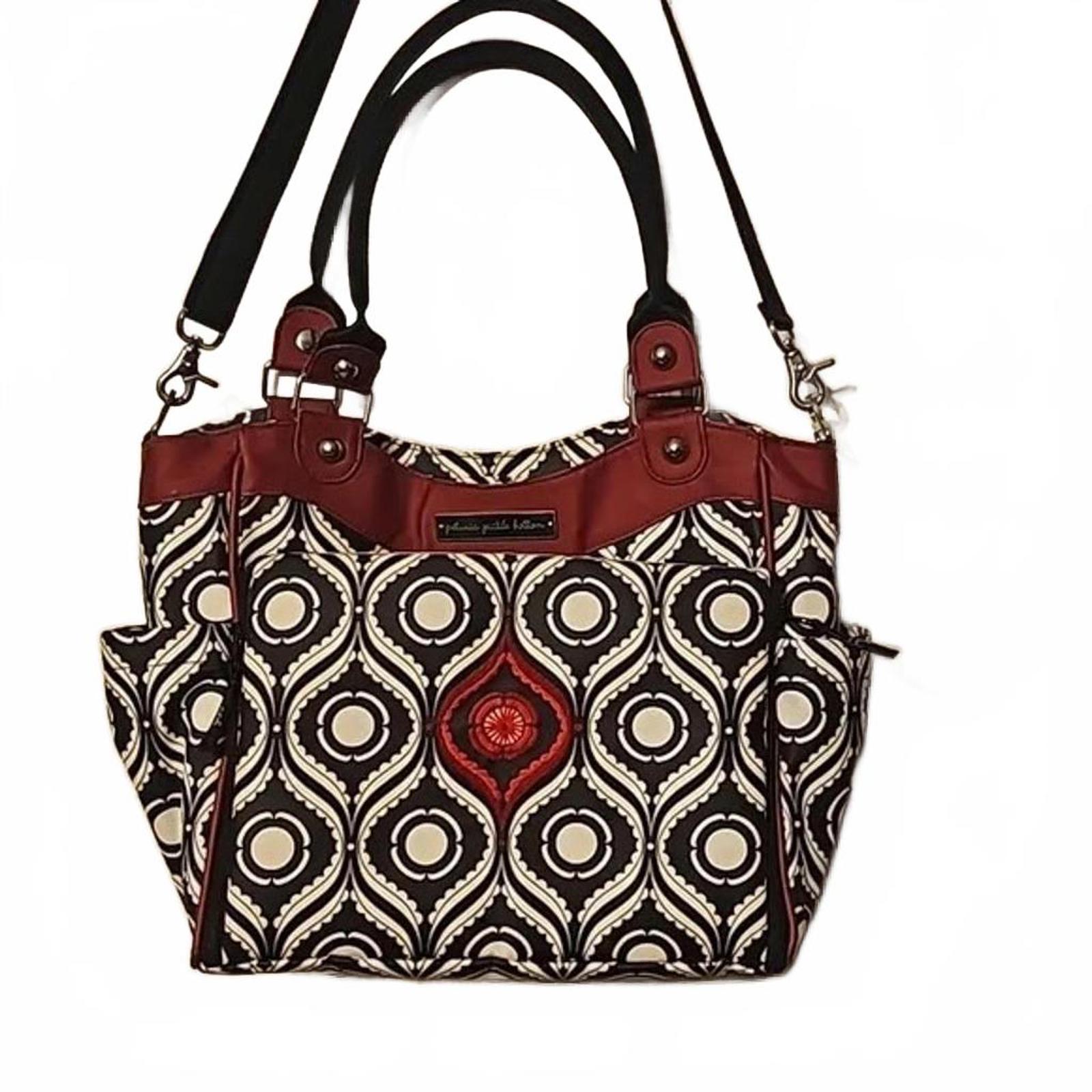 Petunia Pickle Bottom Diaper Bag Pack Tote Bag Red/Black/White Style