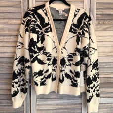 Rachel Zoe Fuzzy cadigan sweater