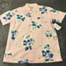 Hurley Hawaiian Shirt Mens Medium Pink Blue Floral Button Up Short Sleeve NEW