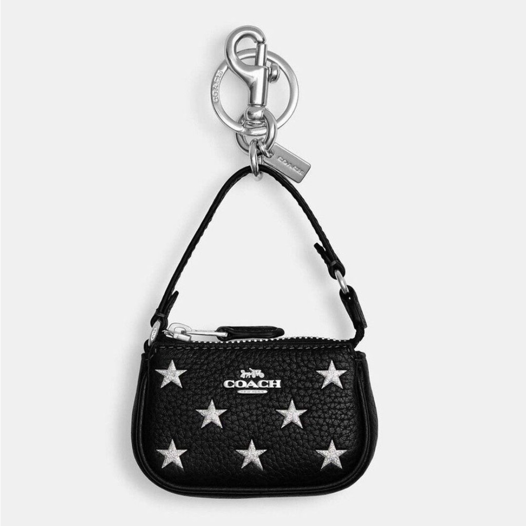 NWT Coach Mini Nolita Bag Charm With Star Print