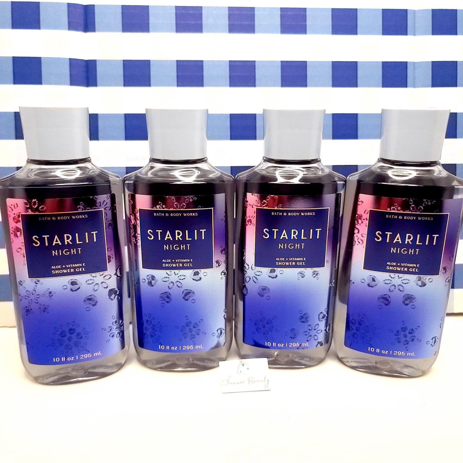 Bath and Body Works Starlit Night Shower Gel 10oz each 4 bottles Full Size New
