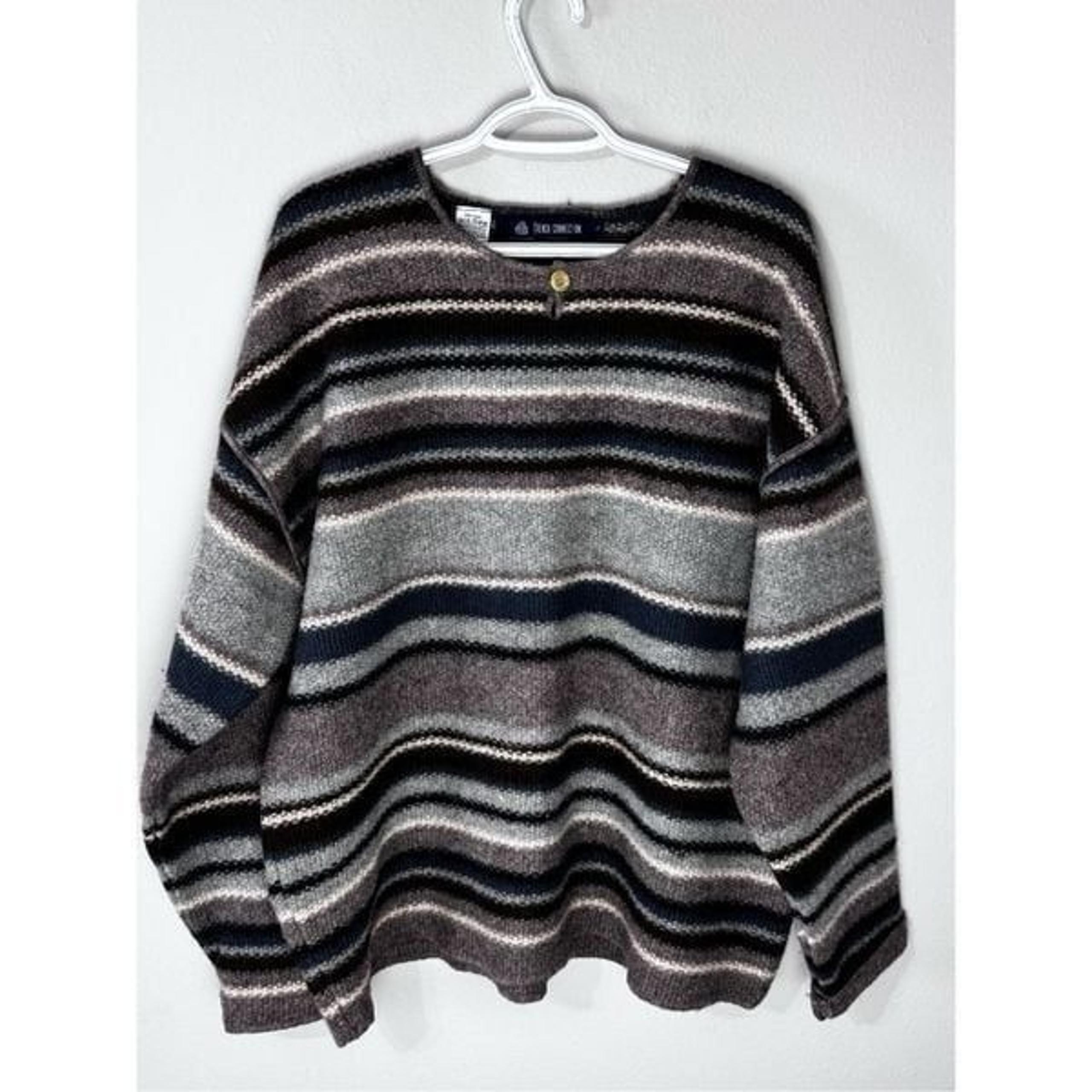 Heavy Thick 100% Wool Pullover Outdoor French Connection Warm Sweater Size Large