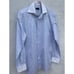 Ermenegildo Segna Mens Long Sleeve Tailored Fit Dress Shirt Blue Stripes Sz M