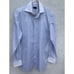 Ermenegildo Segna Mens Long Sleeve Tailored Fit Dress Shirt Blue Stripes Sz M