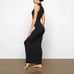 Skims Fits Everybody Mock Neck Sleeveless Dress in Onyx, Size Small