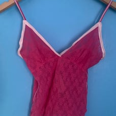 Diesel VTG 90's Y2K Pink Lace Babydoll Cami Top NWT Size S