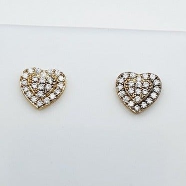 14K Gold Plated Cubic Zircon Earrings, INUS1BR047