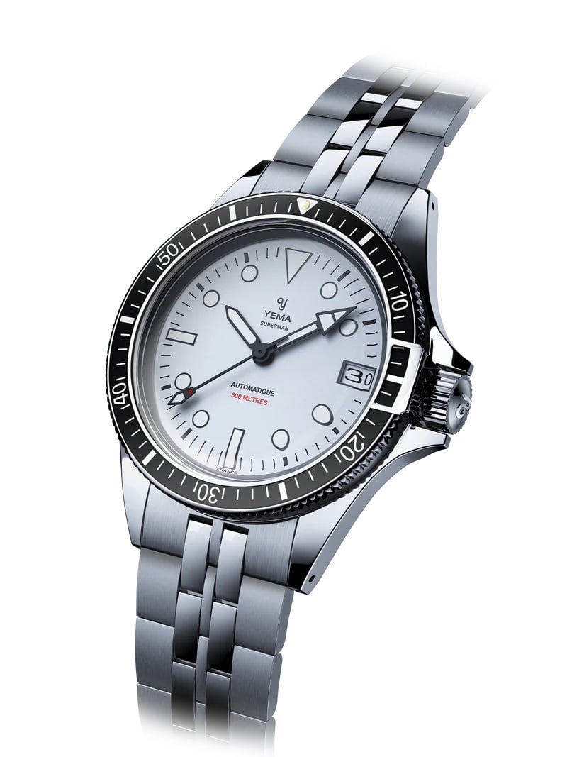 YEMA Superman 500 Dato White Dial Heritage Bracelet 39mm 
YSUP23A39-BMS