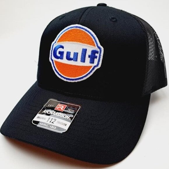 70s Le Mans Racing Retro Gulf Oil Richardson 112 Trucker Cap Hat Mesh Snapback