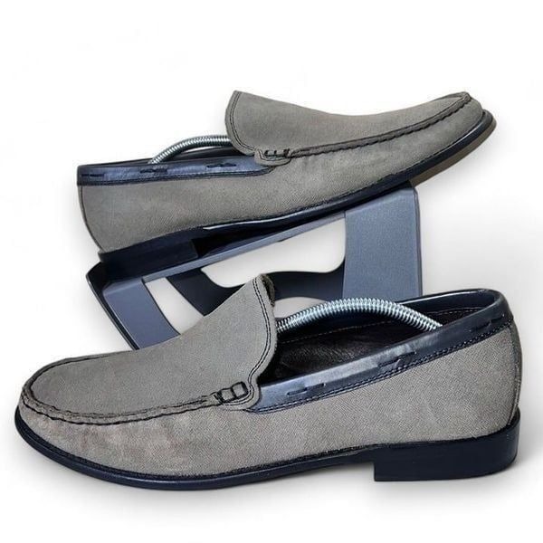 John Varvatos USA Star Slip-on Loafers Brown / Grey Suede 7475 Men's 10M