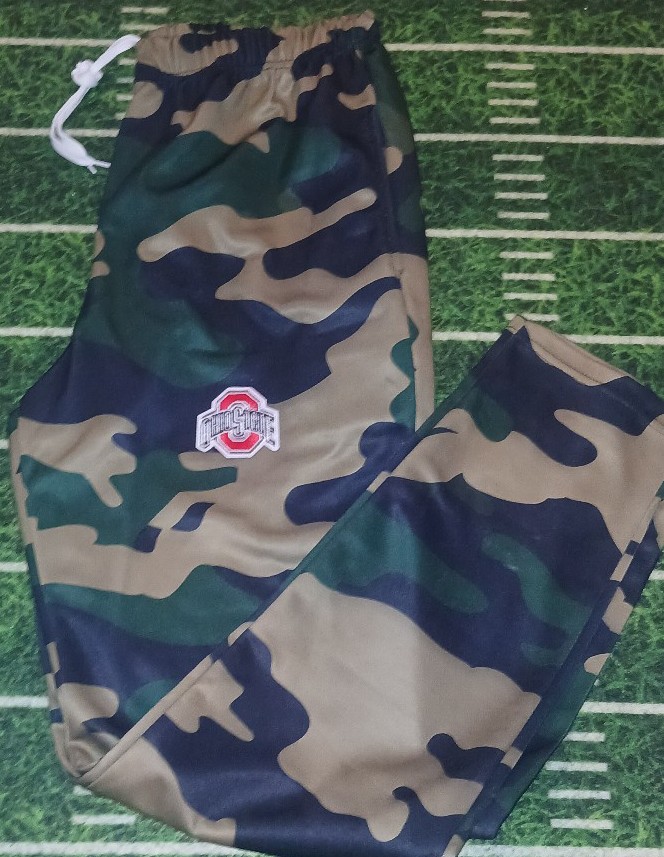 Ohio State Buckeyes Men's Army Camo Dri Fit Poly Performance Joggers Sweatpants.