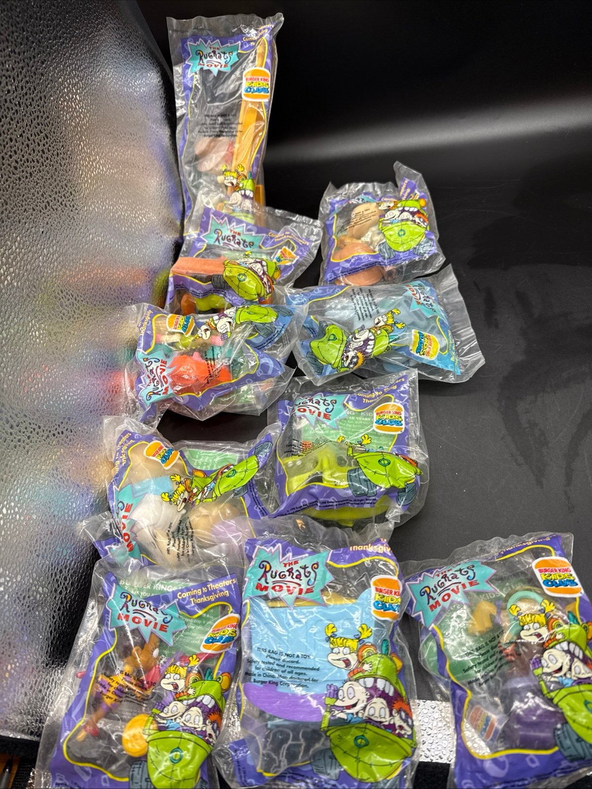 LOT OF 10 THE RUGRATS MOVIE BURGER KING KIDS CLUB TOY NEW Sealed 1998