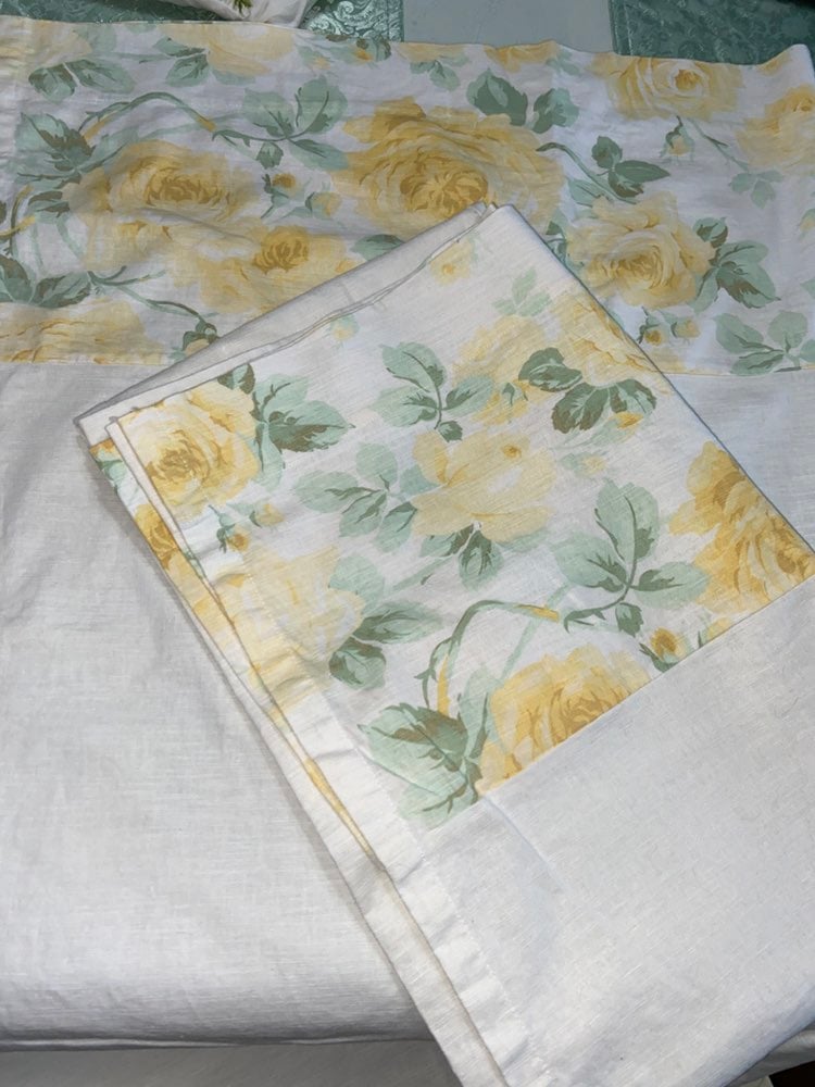 2 Simply Shabby Chic Rosalie Floral Curtain Panels Pink Roses 52/"x84/" Retired