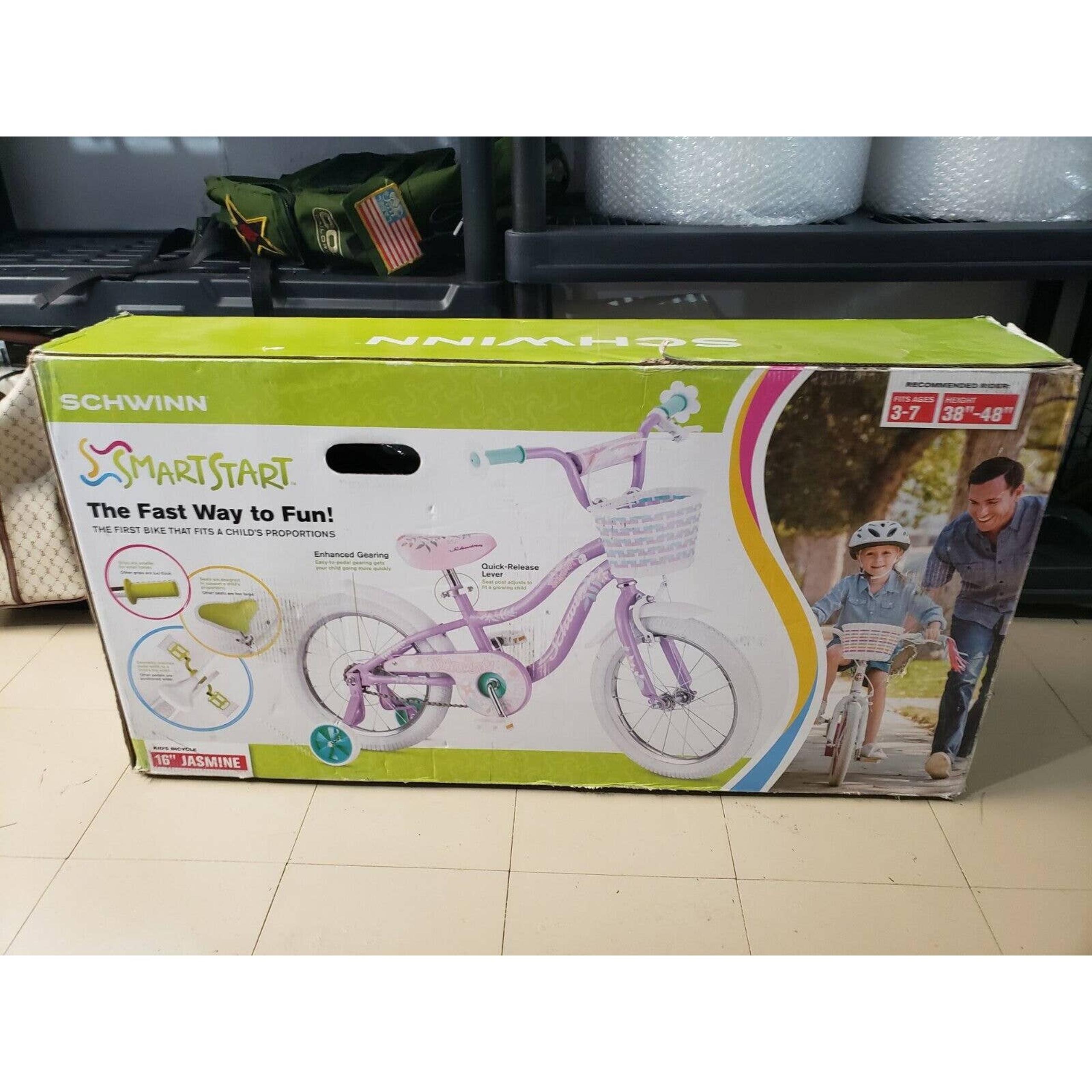 Schwinn Jasmine Girls Bike with Training Wheels 16-Inch Wheels Kids Bike