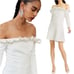 Cinq A Sept Tamra Off Shoulder Long Sleeve Mini Ivory Dress – Sz 6