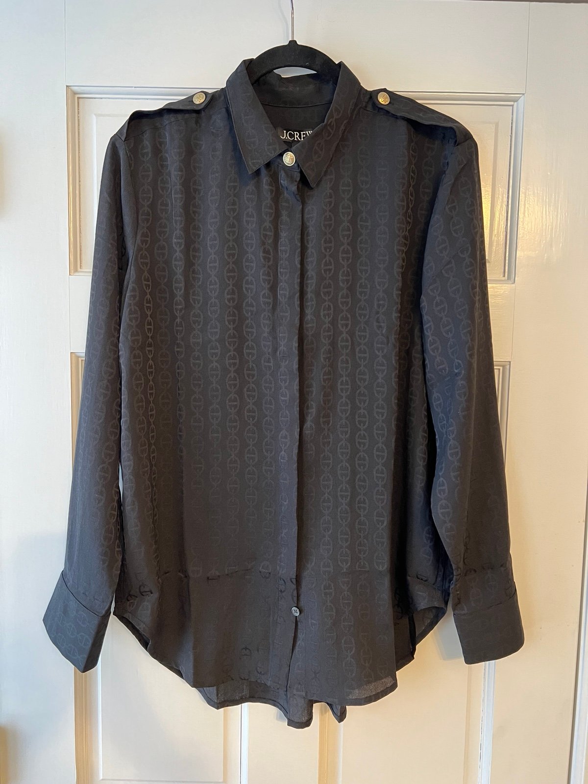 J.Crew Drapey jacquard-print shirt NWT