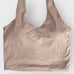 Klassy Network Halter Ribbed Brami Crop Top | Medium Tan Padded Western Sexy