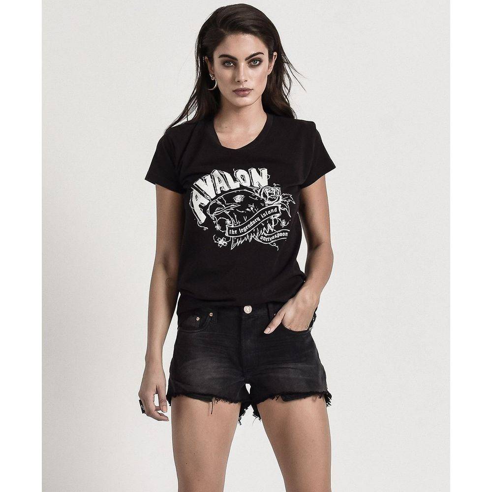 One Teaspoon Panther Black Jean Shorts