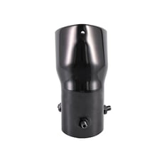 New Gunmetal Heart Shaped Stainless Steel Car Exhaust Pipe Muffler Tip Curved
