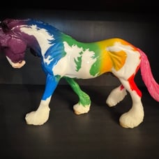 Breyer Equidae glossy rainbow decorator pinto