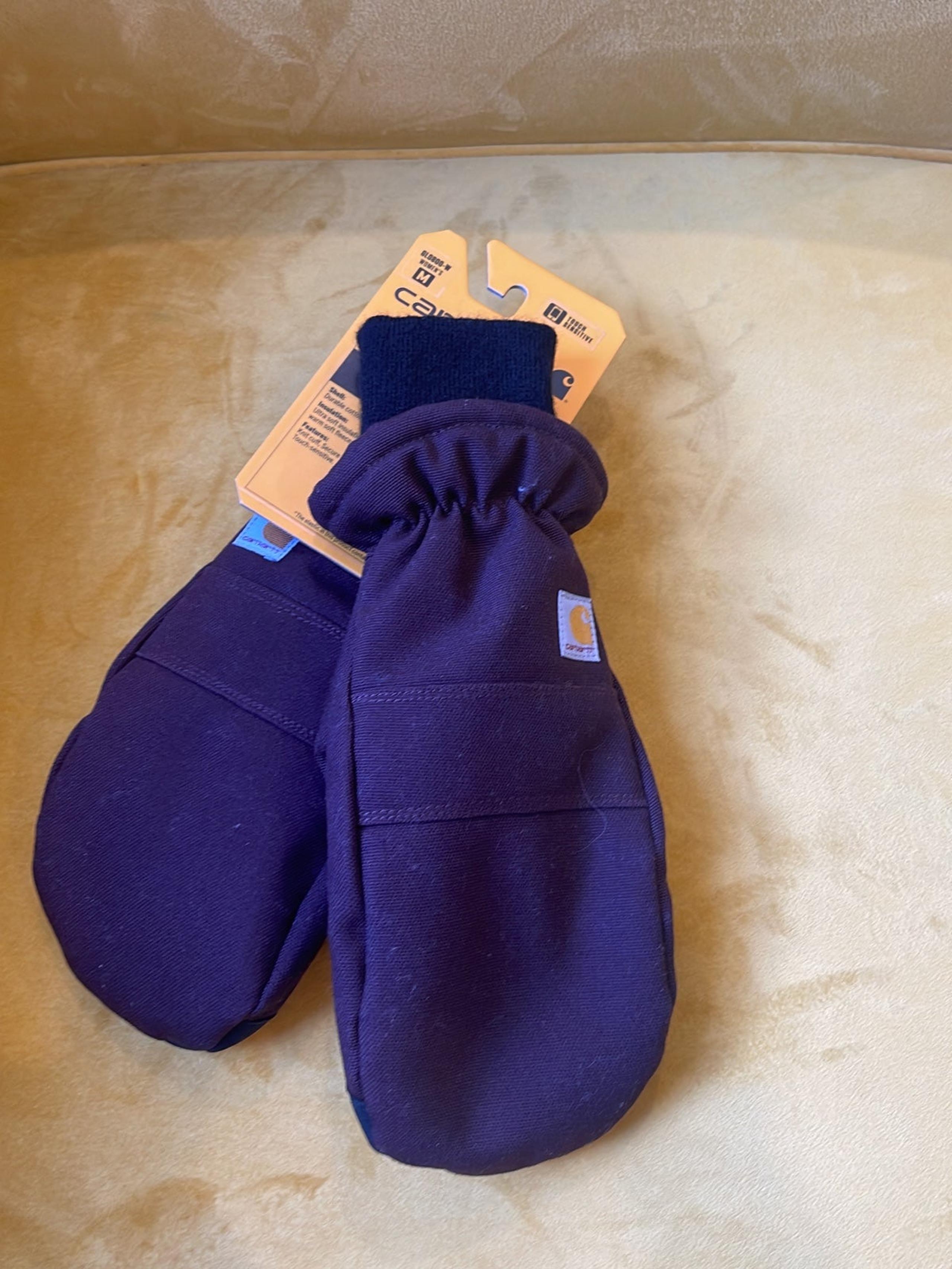 Carhartt insulated duck synthetic leather knit cuff mitt NWT