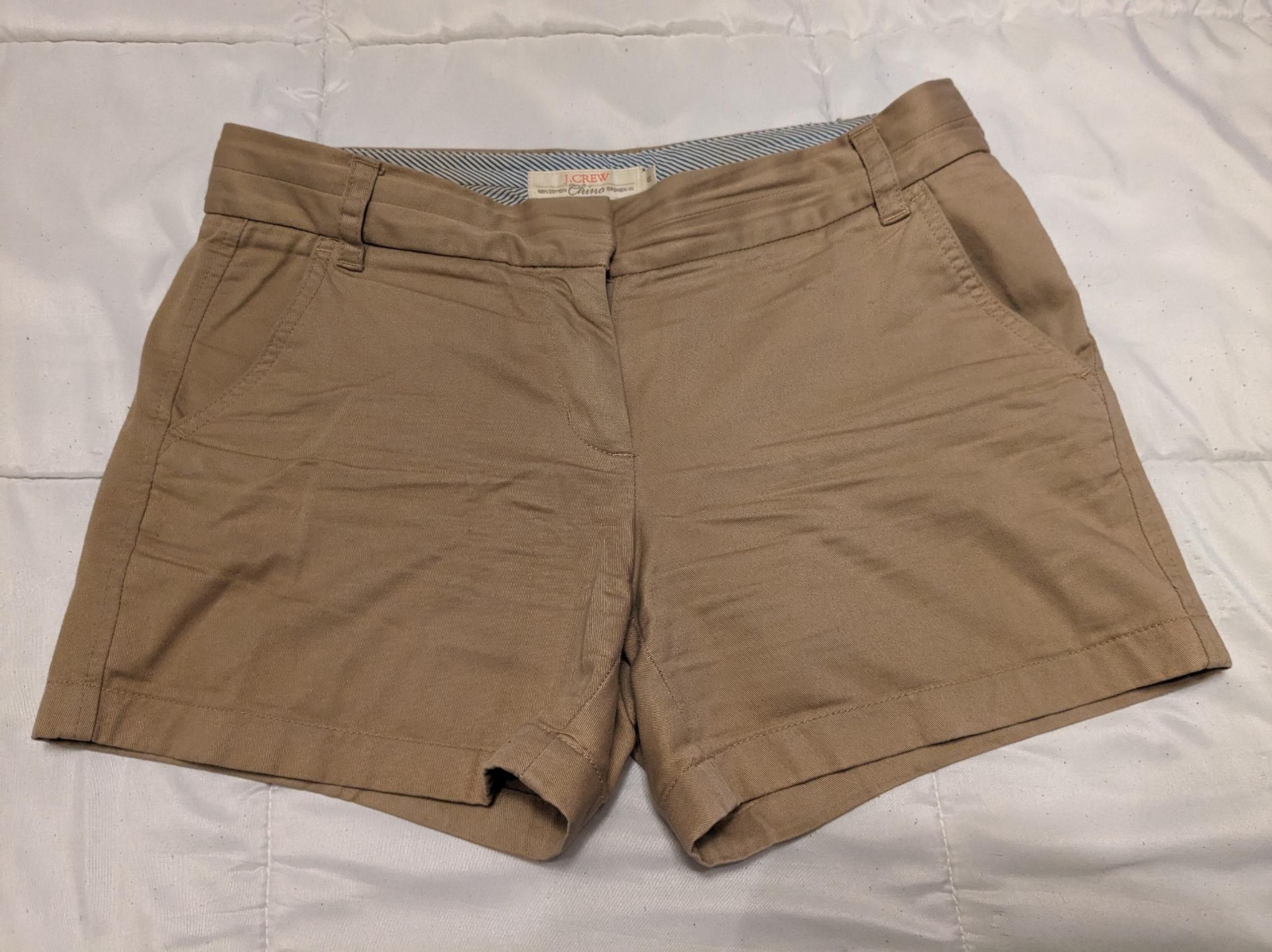 J.Crew Chino Khaki shorts Women’s size 6 - 100% cotton