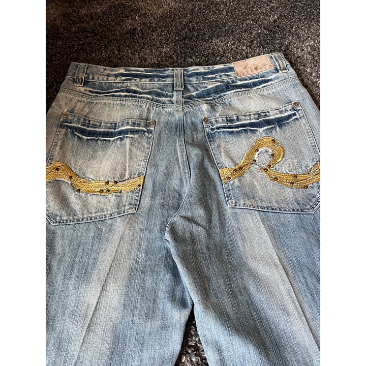 Vintage Crosszone Y2K Denim Baggy Hip Hop Jeans Size 40x32 P3