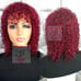 100% human hair water wave red wig