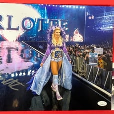 WWE NXT Charlotte Flair Autographed 11x14 Photo BB Signed Wrestlemania JSA COA
