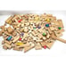 Lot Of 135 pieces Natural Wood Vintage Wooden Building Blocks & Shapes Kids Toys
