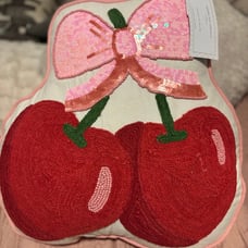 cupcakes and cashmere cherry pillow