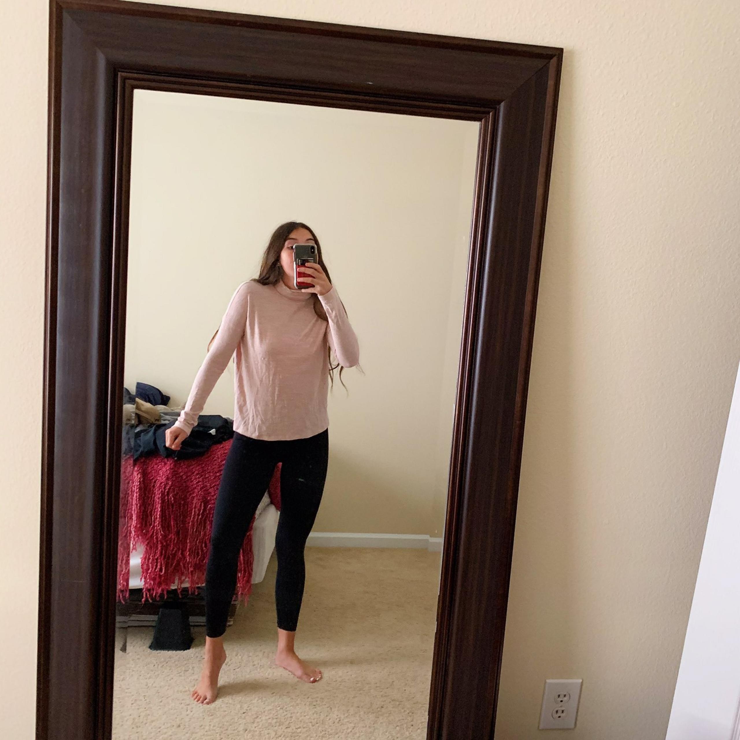 Madewell Turtleneck Pink Long Sleeve