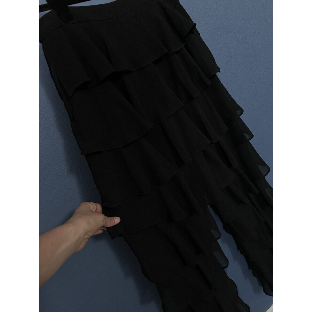Lavish Alice Black Ruffle Pants Size Médium