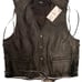 Zara limited Edition VINTAGE EFFECT LEATHER VEST Size Large