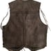 Zara limited Edition VINTAGE EFFECT LEATHER VEST Size Large