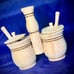 Romanian Folk Art Wood Condiment Spice Holder Salt Pepper Shaker Cooking Kitchen