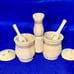 Romanian Folk Art Wood Condiment Spice Holder Salt Pepper Shaker Cooking Kitchen