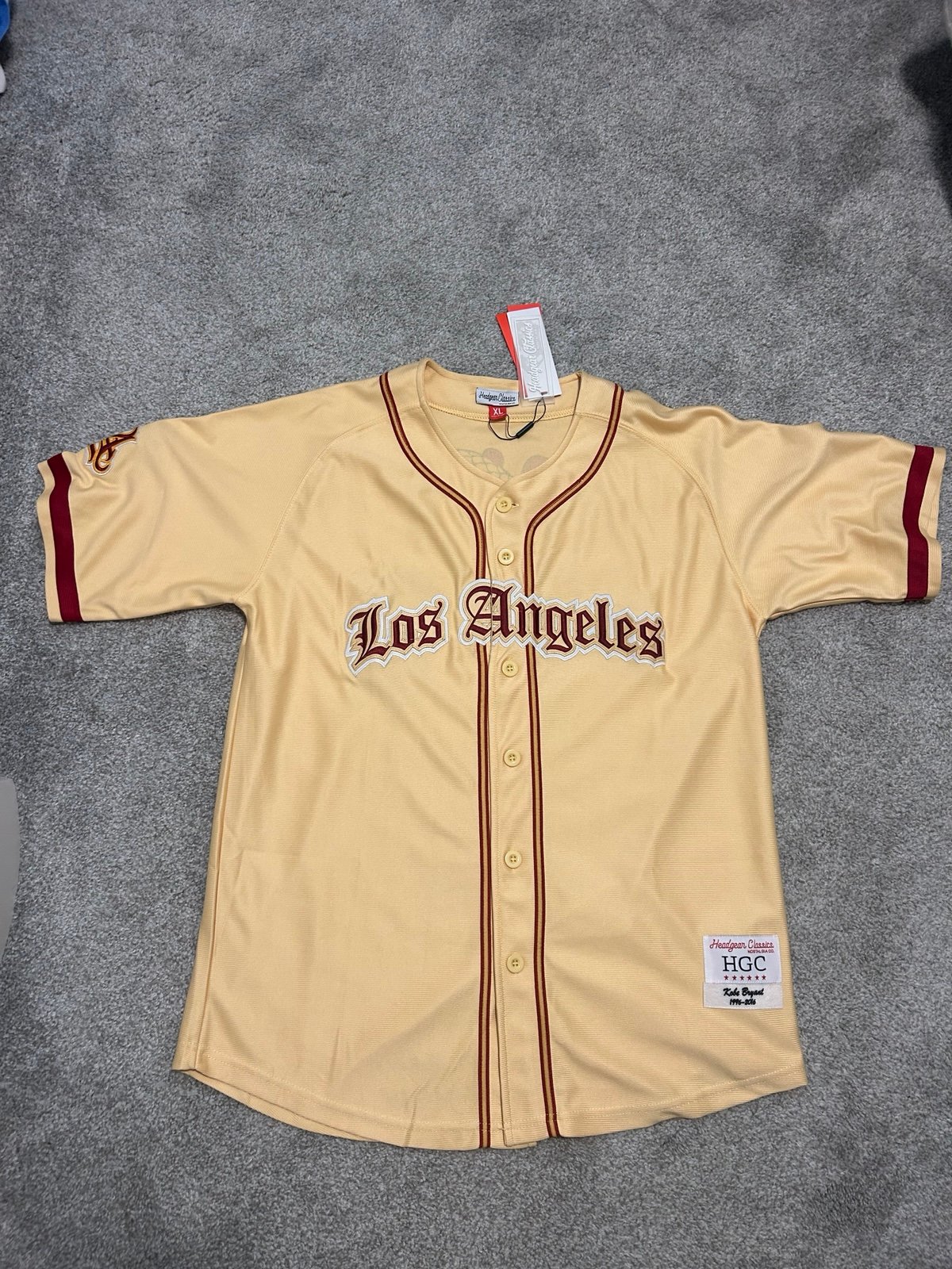Headgear Classics Los Angeles Kobe Bryant Baseball Jersey
