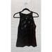 White House Black Market Med Black Halter Sequin Striped Club Career Party WHBM