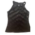 White House Black Market Med Black Halter Sequin Striped Club Career Party WHBM