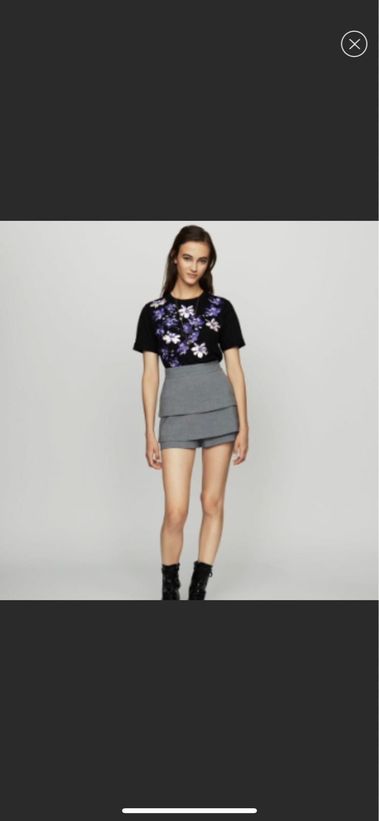 NWT Maje short trompe l'oeil