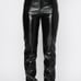 white fox Boutique black leather pants