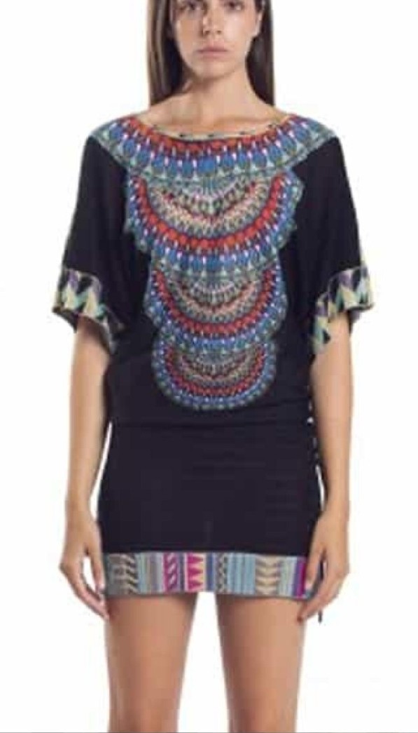 Custo Barcelona Multicolor Patterned Womens Dress Sz M
