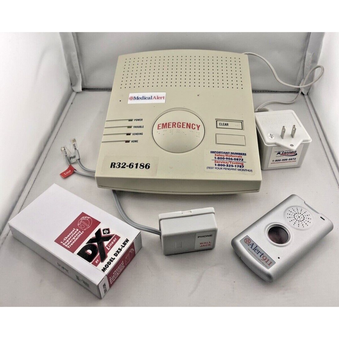 Medical Alert PERS-2400B Personal Emergency Reporting System Base & Transmitters