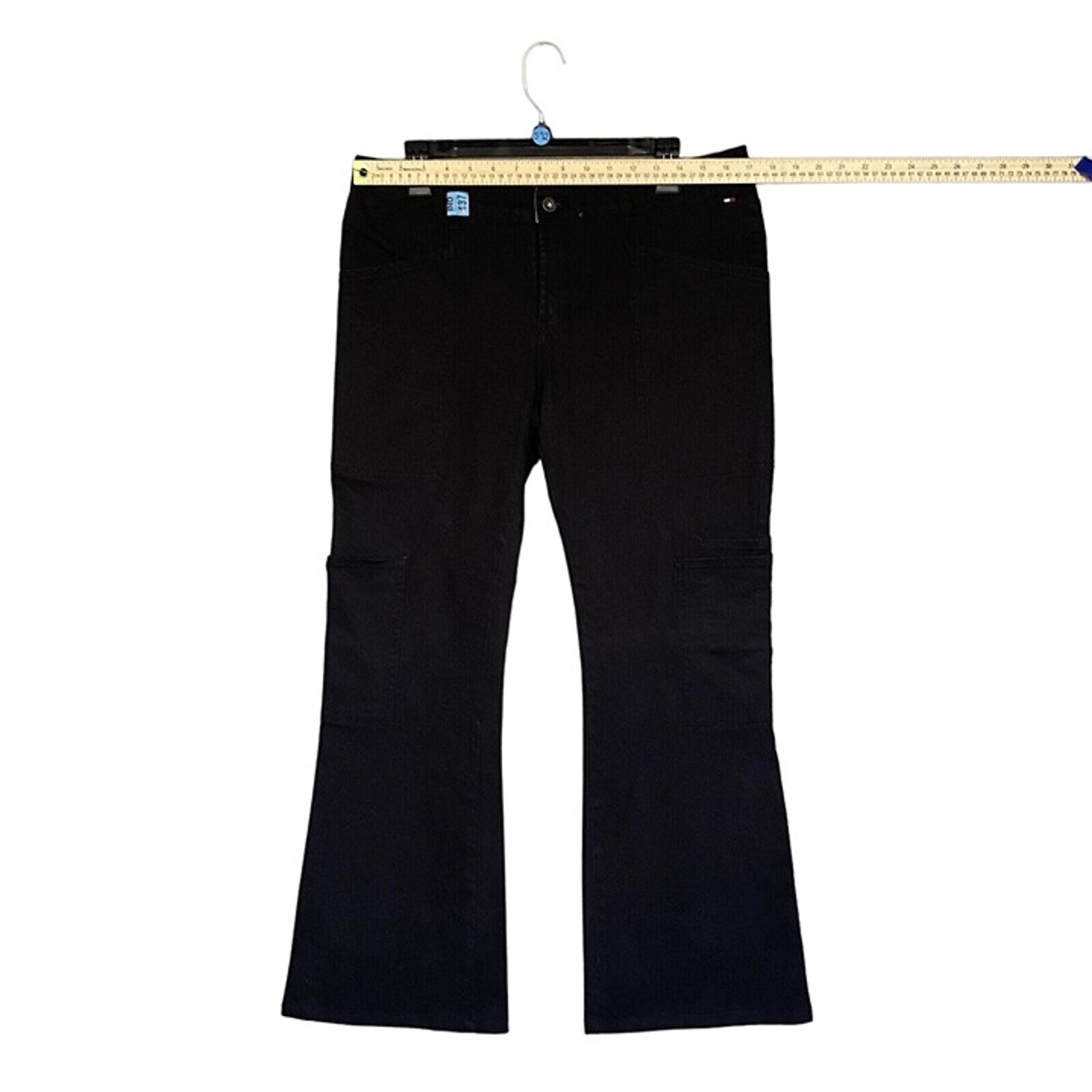 Tommy Hilfiger Y2K Cargo Pants Women Sz 11 Flare Leg Canvas Stretch Pants