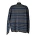 Johnston & Murphy Blue Lambswool Blend Striped V Neck Sweater Size Large