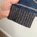 Johnston & Murphy Blue Lambswool Blend Striped V Neck Sweater Size Large