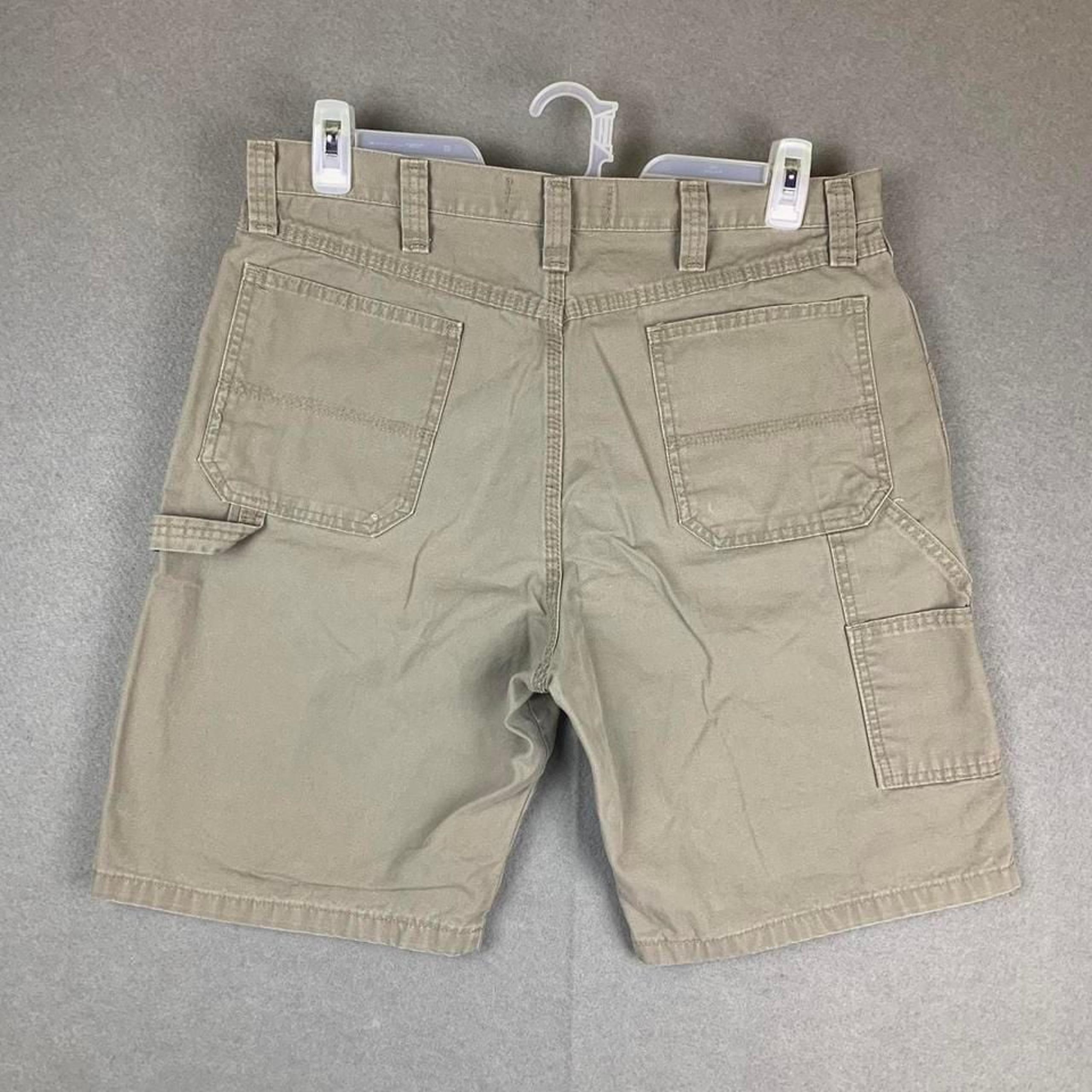 Vintage Y2K Carpenter Shorts Canvas Brown Baggy Fit Men's Size 36 - Wrangler